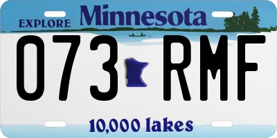 MN license plate 073RMF