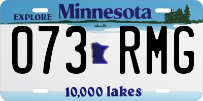 MN license plate 073RMG