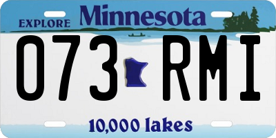 MN license plate 073RMI