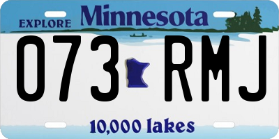 MN license plate 073RMJ