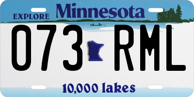 MN license plate 073RML
