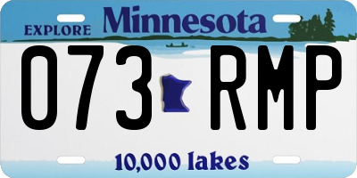 MN license plate 073RMP