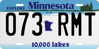 MN license plate 073RMT