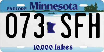 MN license plate 073SFH