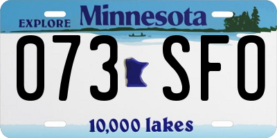 MN license plate 073SFO