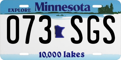 MN license plate 073SGS