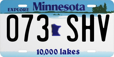 MN license plate 073SHV