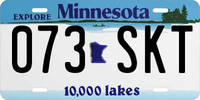 MN license plate 073SKT