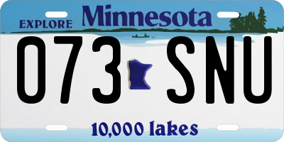 MN license plate 073SNU