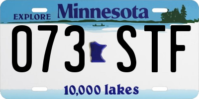 MN license plate 073STF