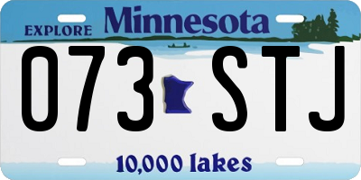 MN license plate 073STJ
