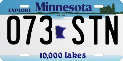 MN license plate 073STN