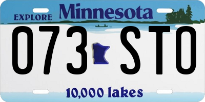 MN license plate 073STO