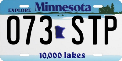 MN license plate 073STP