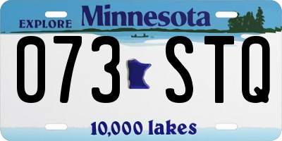 MN license plate 073STQ