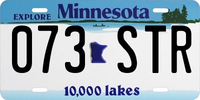 MN license plate 073STR