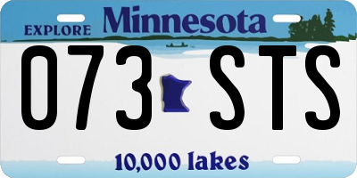MN license plate 073STS