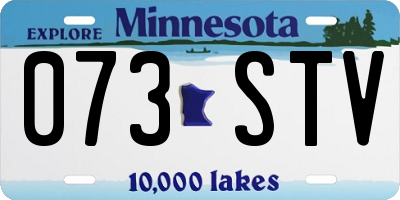 MN license plate 073STV