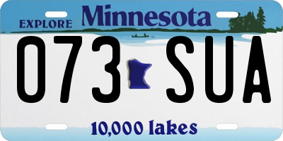 MN license plate 073SUA