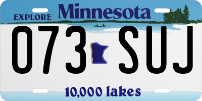 MN license plate 073SUJ