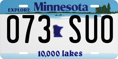 MN license plate 073SUO