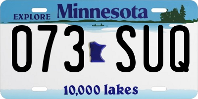 MN license plate 073SUQ