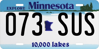 MN license plate 073SUS