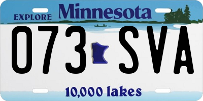 MN license plate 073SVA