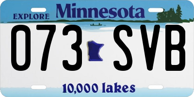 MN license plate 073SVB