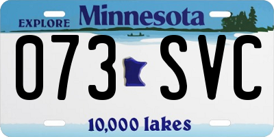 MN license plate 073SVC