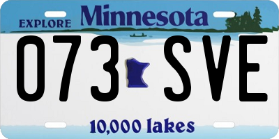 MN license plate 073SVE