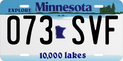 MN license plate 073SVF