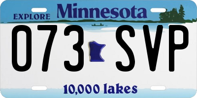 MN license plate 073SVP