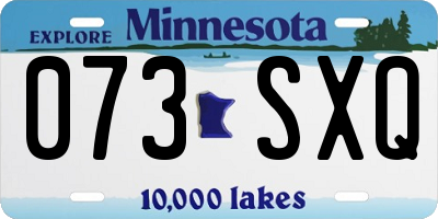 MN license plate 073SXQ