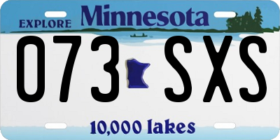 MN license plate 073SXS