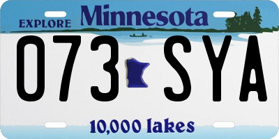 MN license plate 073SYA