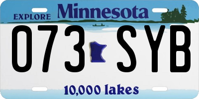 MN license plate 073SYB