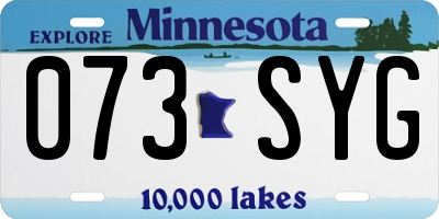 MN license plate 073SYG