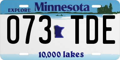 MN license plate 073TDE