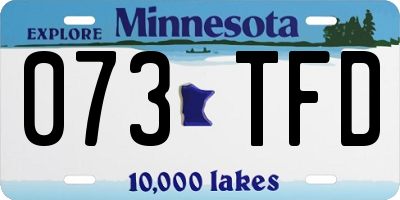 MN license plate 073TFD