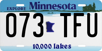 MN license plate 073TFU