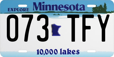 MN license plate 073TFY