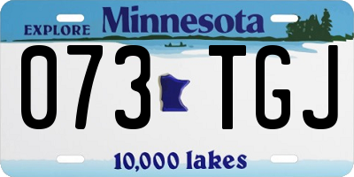 MN license plate 073TGJ