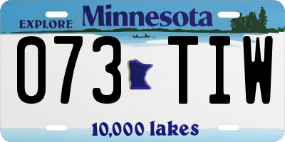 MN license plate 073TIW