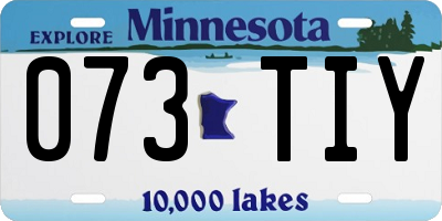 MN license plate 073TIY