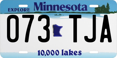 MN license plate 073TJA