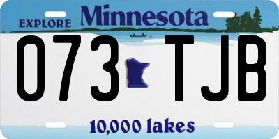 MN license plate 073TJB