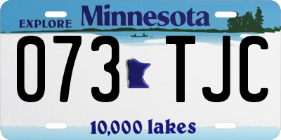 MN license plate 073TJC