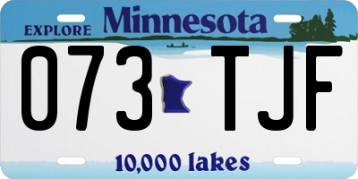 MN license plate 073TJF
