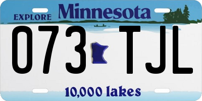 MN license plate 073TJL